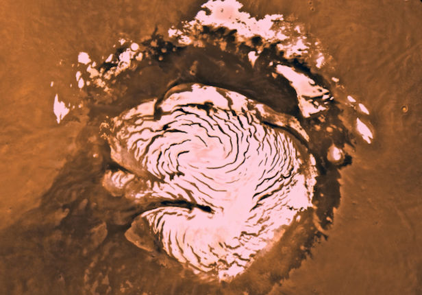 How did Mars get its polar ice caps?
